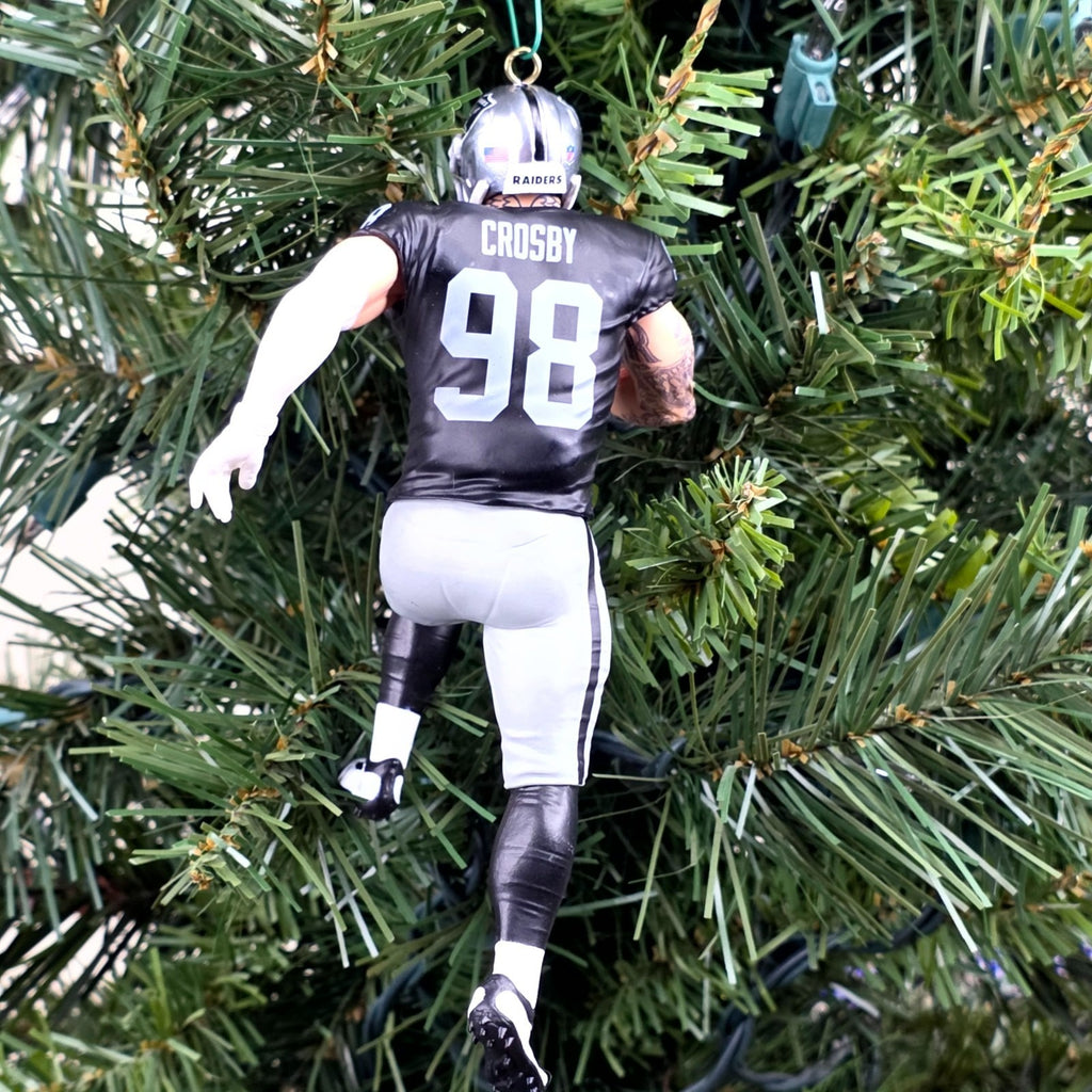 Maxx Crosby Las Vegas Raiders Football NFL Xmas Tree Ornament Holiday Jersey #98
