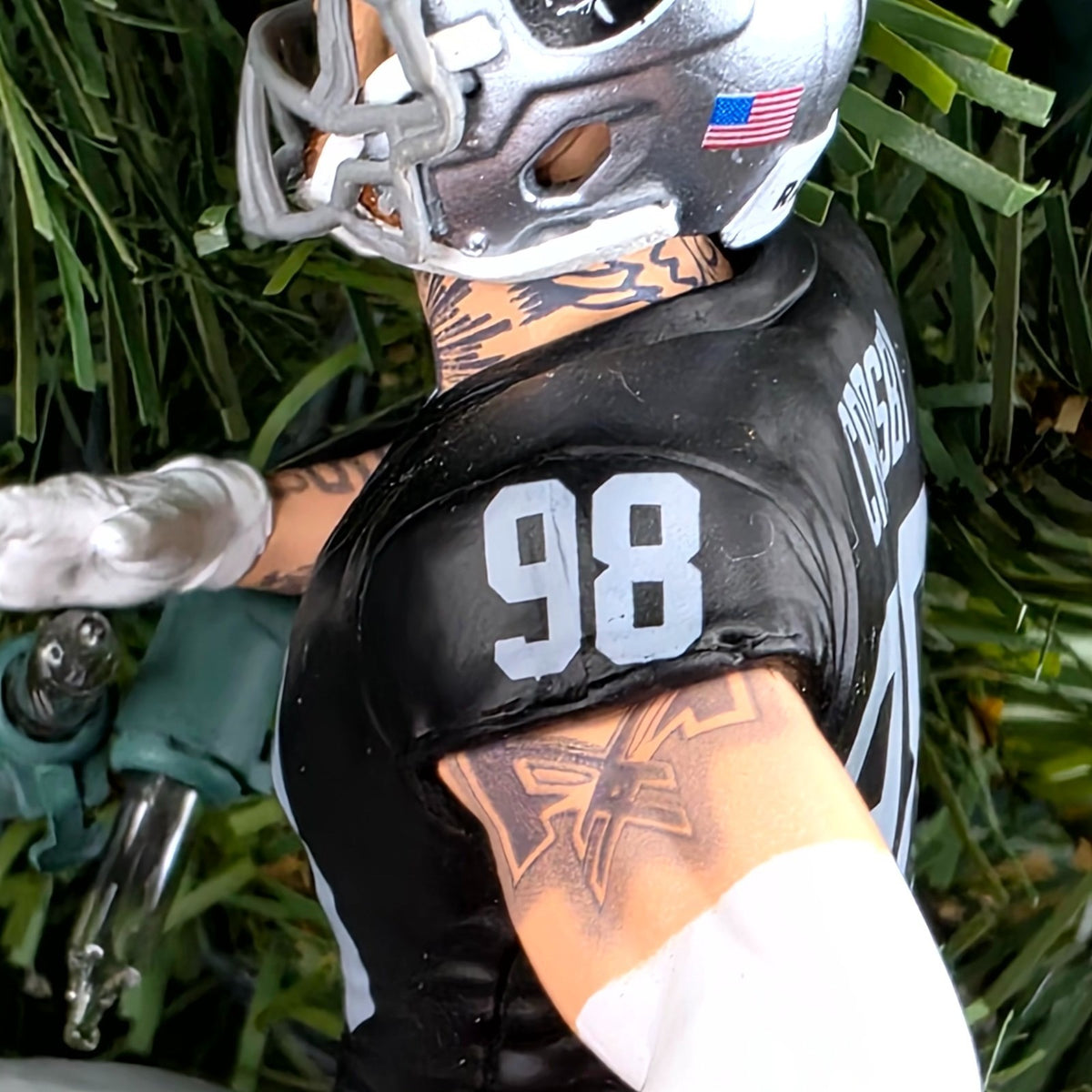 Maxx Crosby Las Vegas Raiders Football NFL Xmas Tree Ornament Holiday Jersey #98
