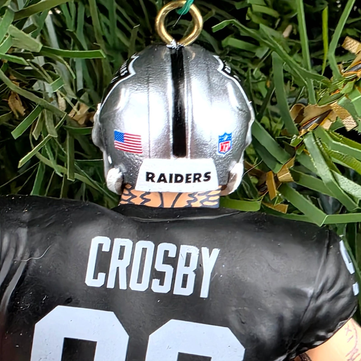 Maxx Crosby Las Vegas Raiders Football NFL Xmas Tree Ornament Holiday Jersey #98