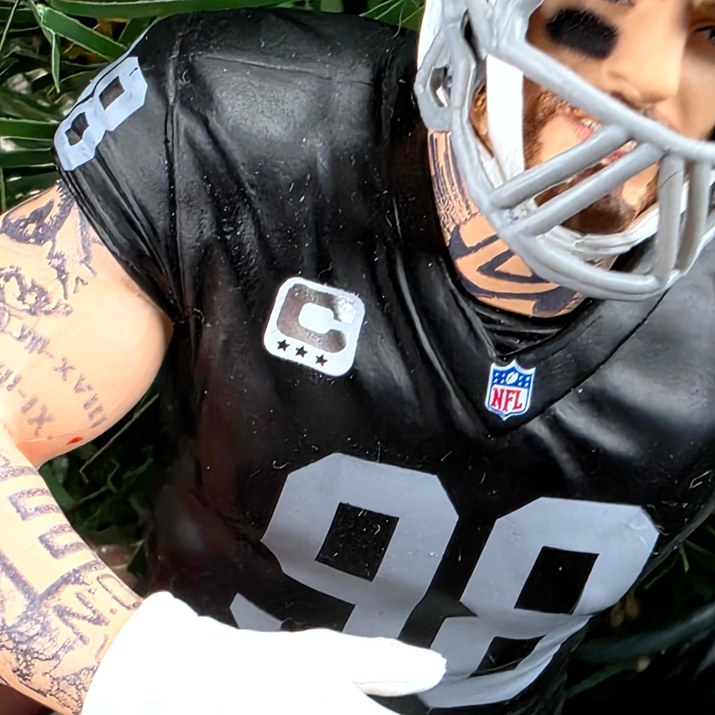 Maxx Crosby Las Vegas Raiders Football NFL Xmas Tree Ornament Holiday Jersey #98