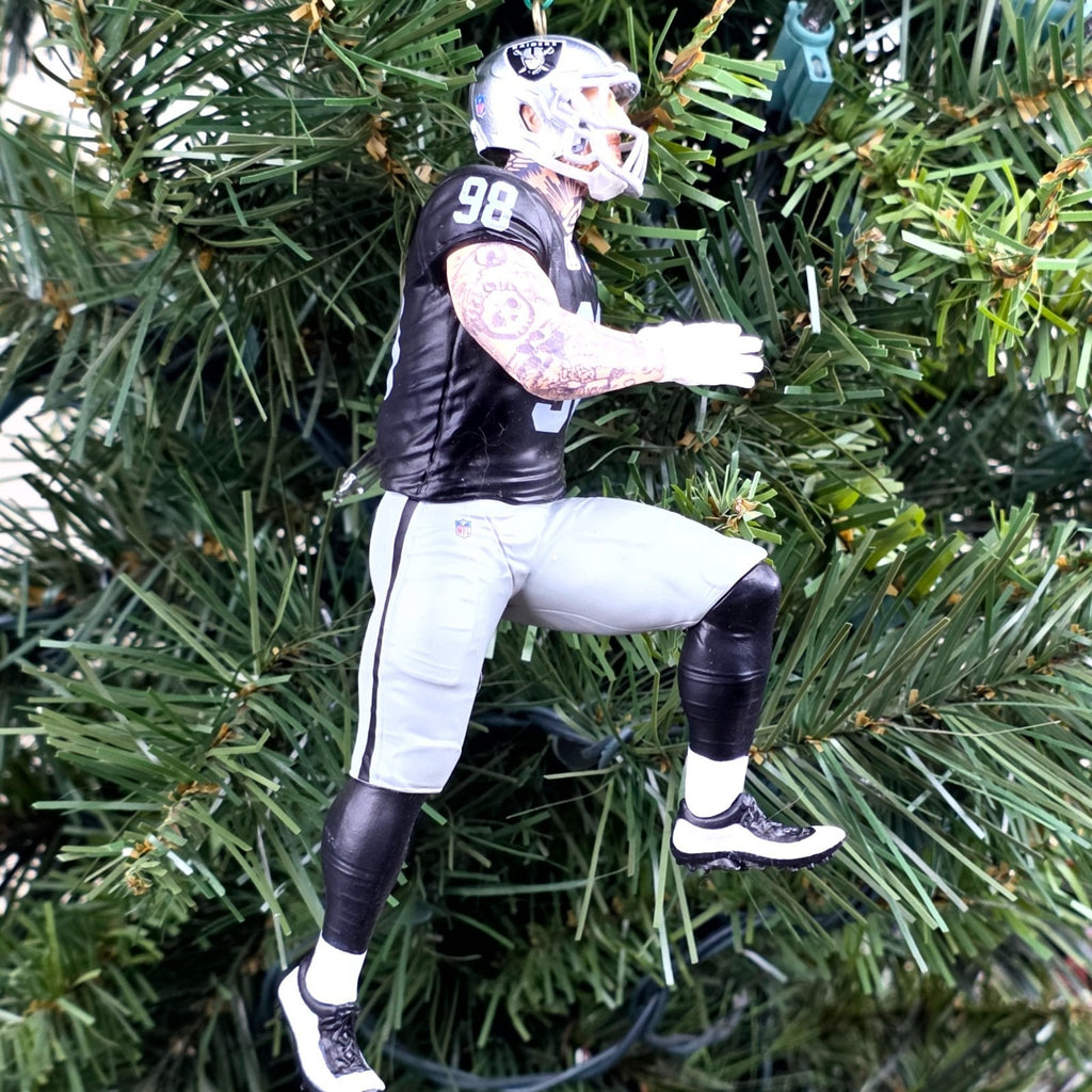 Maxx Crosby Las Vegas Raiders Football NFL Xmas Tree Ornament Holiday Jersey #98