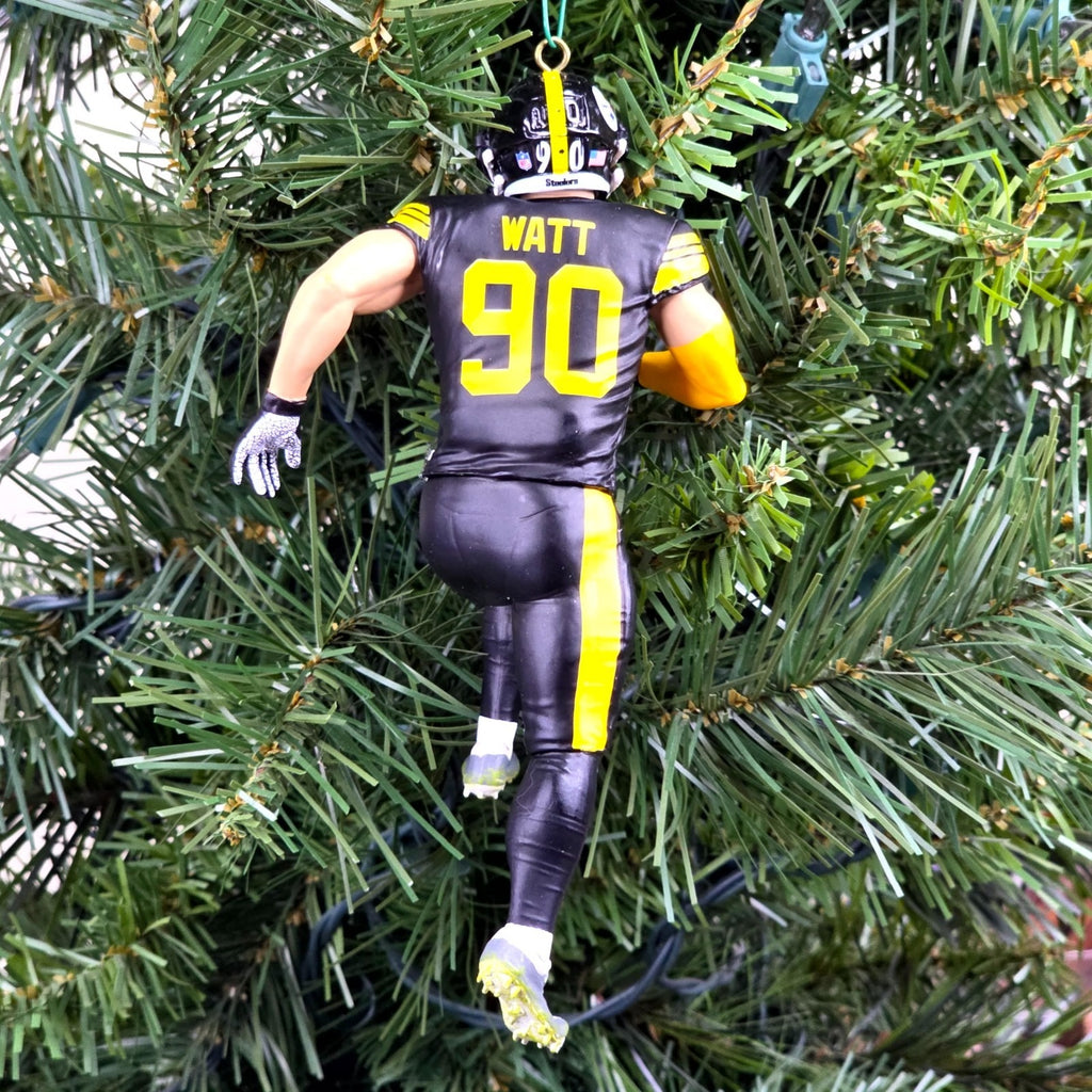 TJ Watt Pittsburgh Steelers Football NFL Xmas Tree Ornament Holiday Jersey #90