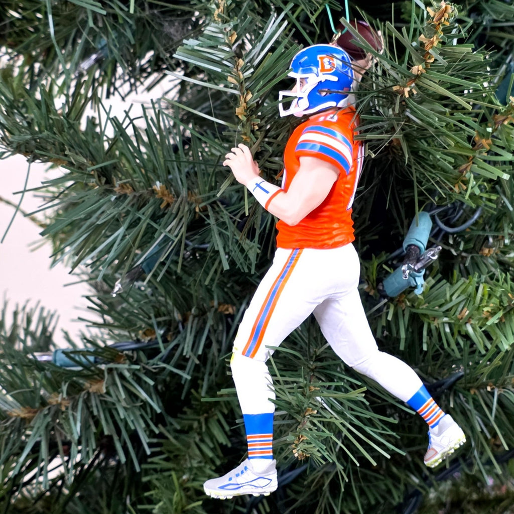 Bo Nix Denver Broncos Football NFL Xmas Tree Ornament Holiday vtg Jersey #10