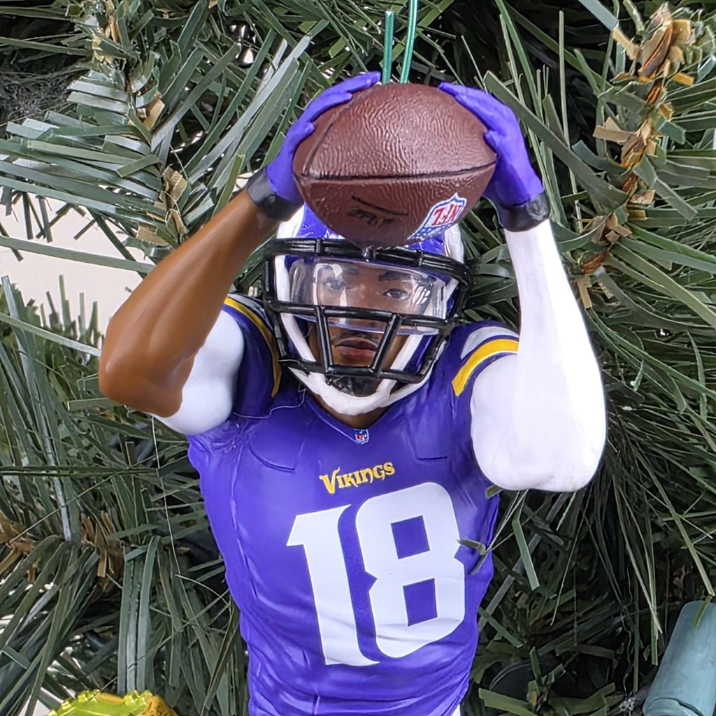 Justin Jefferson Minnesota Vikings Football NFL Xmas Ornament Holiday Jersey #18