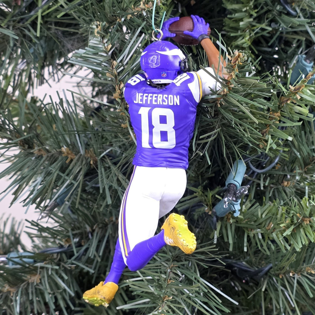 Justin Jefferson Minnesota Vikings Football NFL Xmas Ornament Holiday Jersey #18