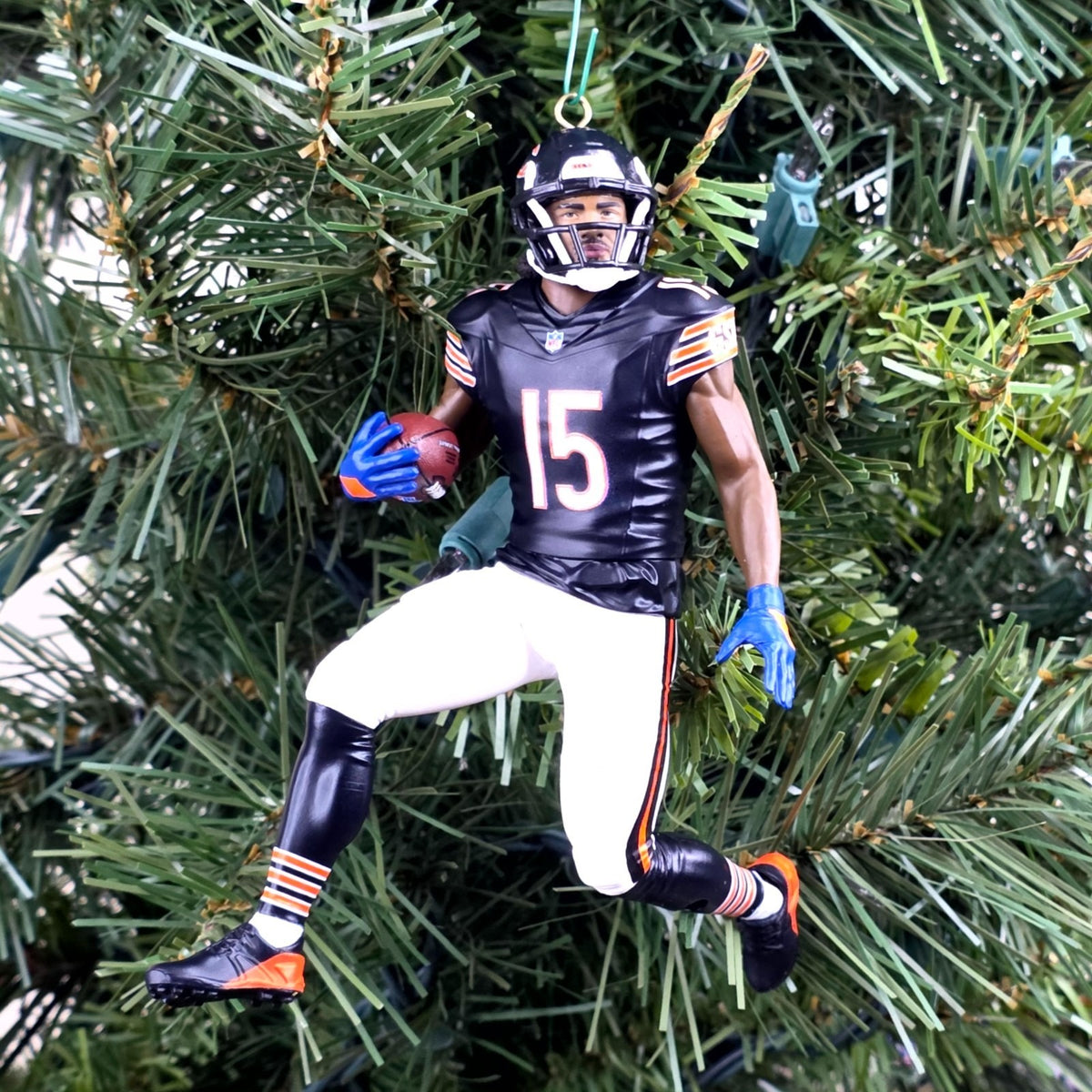 Rome Odunze Chicago Bears Football NFL Xmas Tree Ornament Holiday Jersey #15