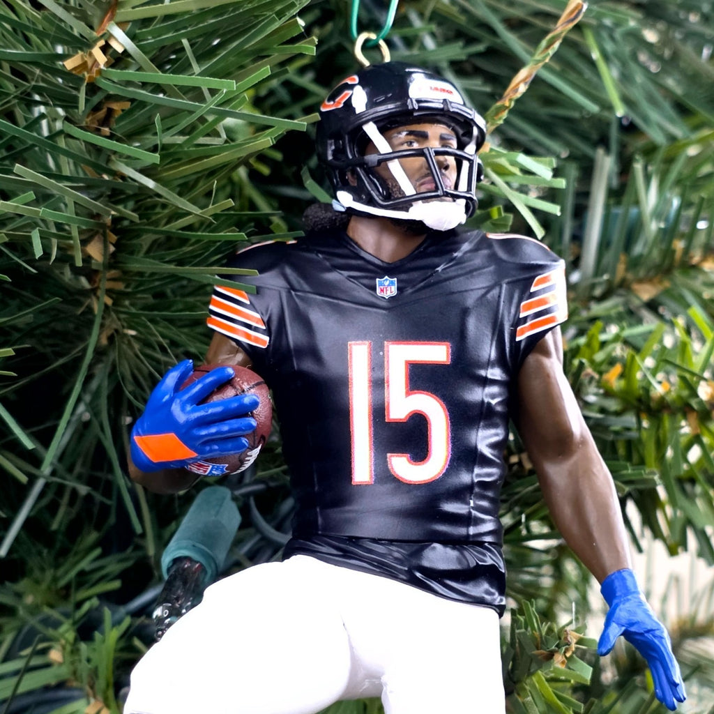 Rome Odunze Chicago Bears Football NFL Xmas Tree Ornament Holiday Jersey #15
