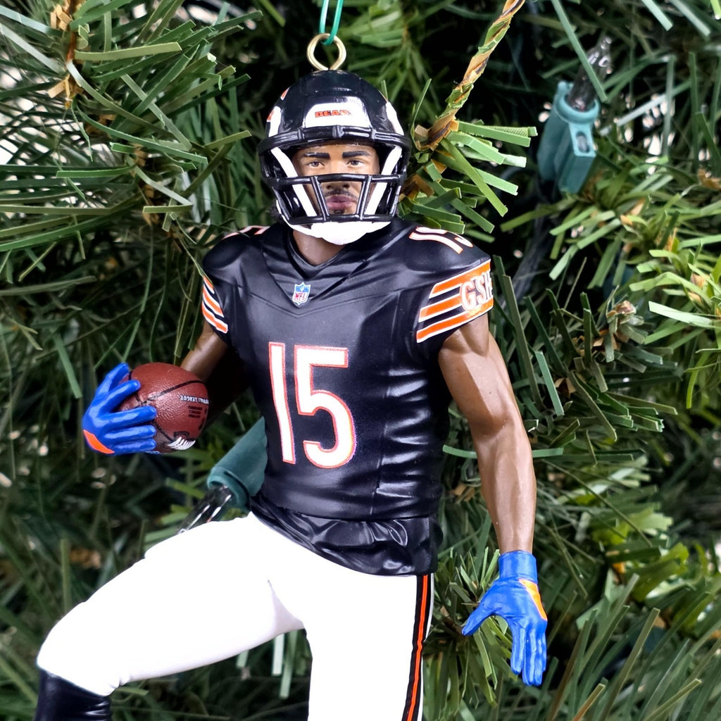 Rome Odunze Chicago Bears Football NFL Xmas Tree Ornament Holiday Jersey #15