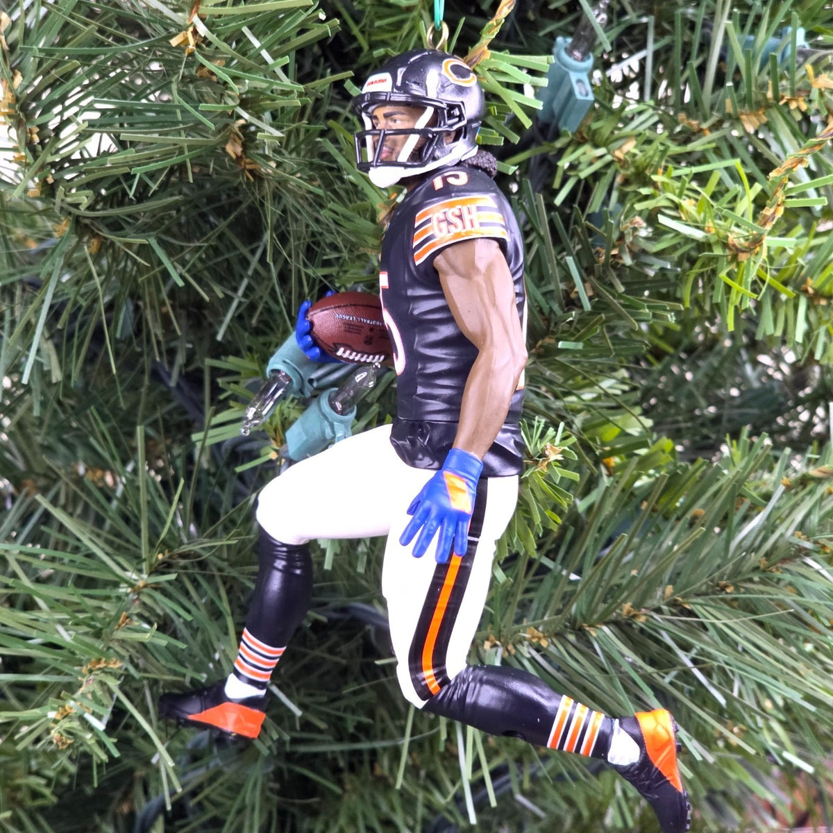 Rome Odunze Chicago Bears Football NFL Xmas Tree Ornament Holiday Jersey #15