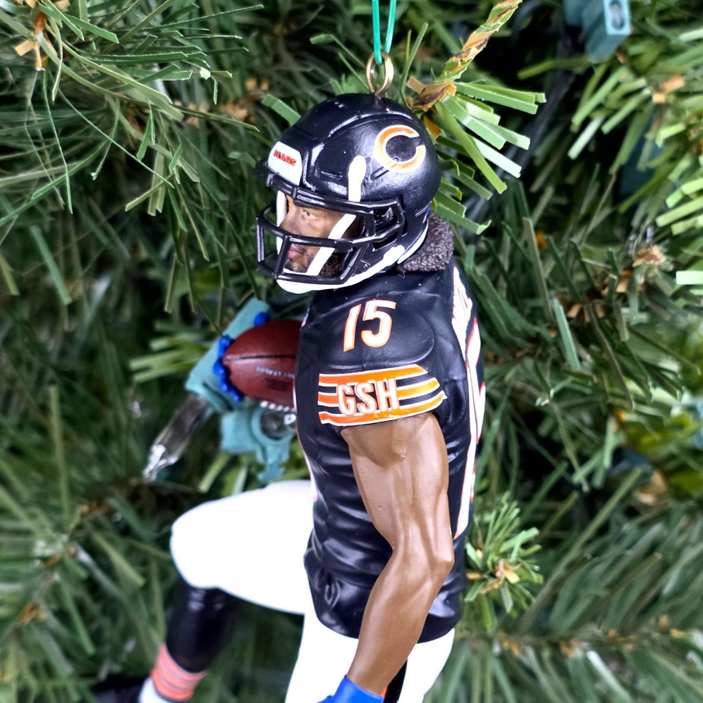 Rome Odunze Chicago Bears Football NFL Xmas Tree Ornament Holiday Jersey #15