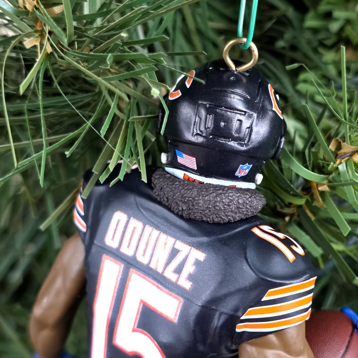 Rome Odunze Chicago Bears Football NFL Xmas Tree Ornament Holiday Jersey #15