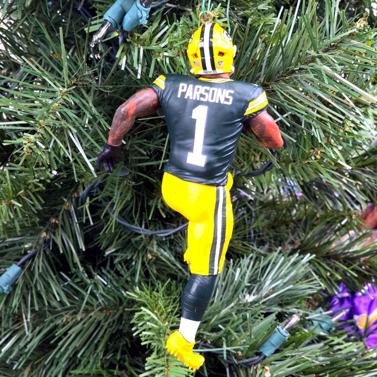 Micah Parsons Green Bays Packers Football NFL Xmas Tree Ornament Holiday Jersey