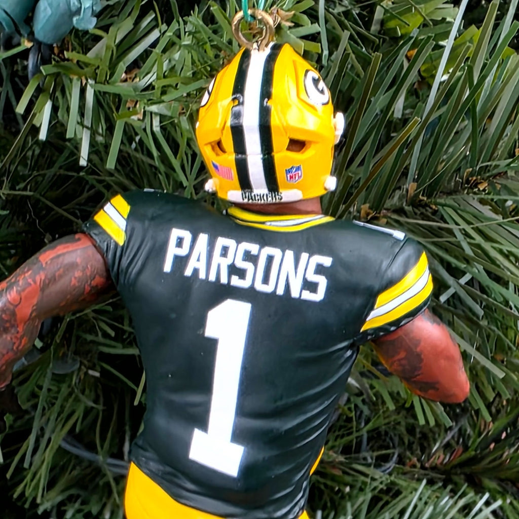 Micah Parsons Green Bays Packers Football NFL Xmas Tree Ornament Holiday Jersey