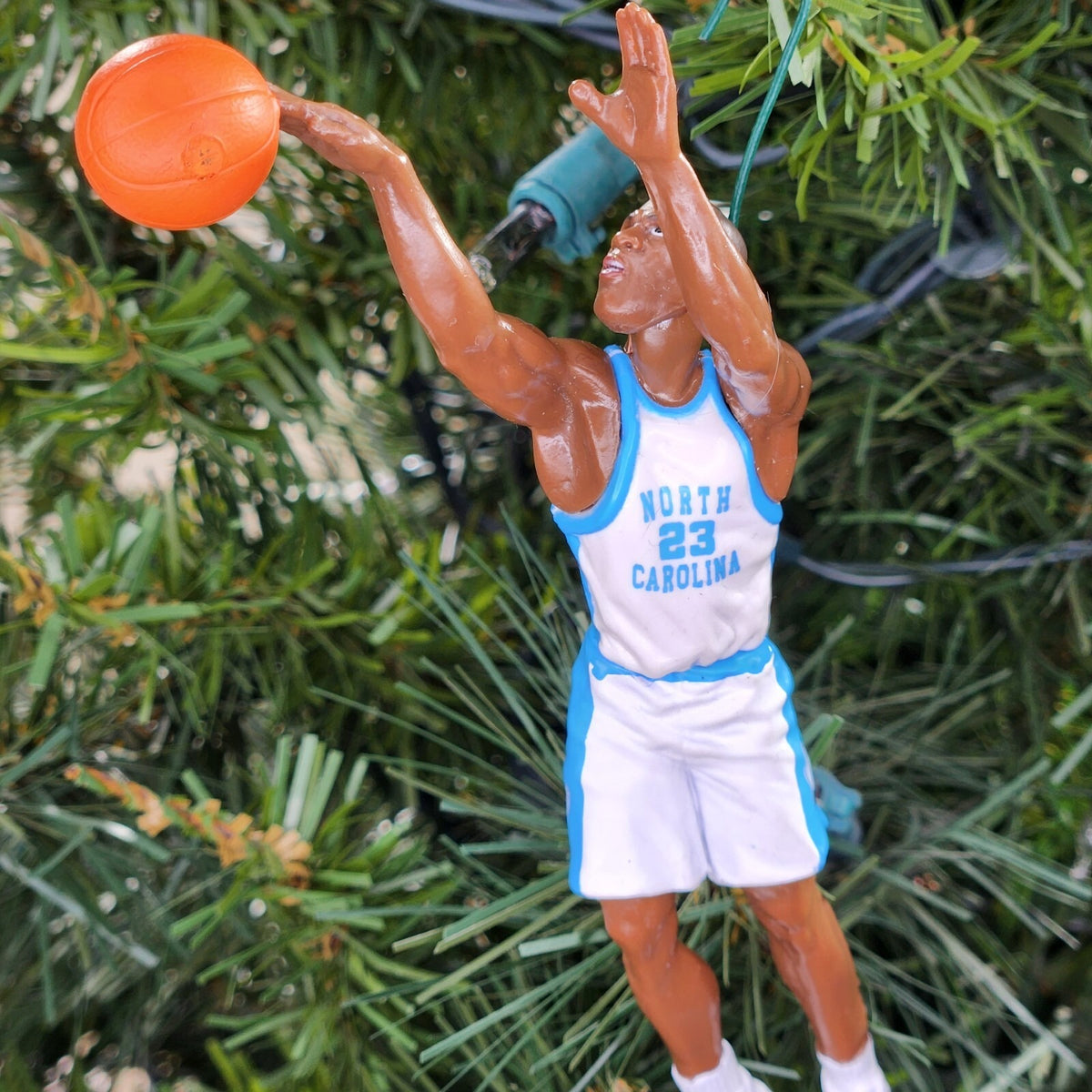 Michael Jordan North Carolina Tar Heels Basketball Xmas Tree Ornament jersey #23