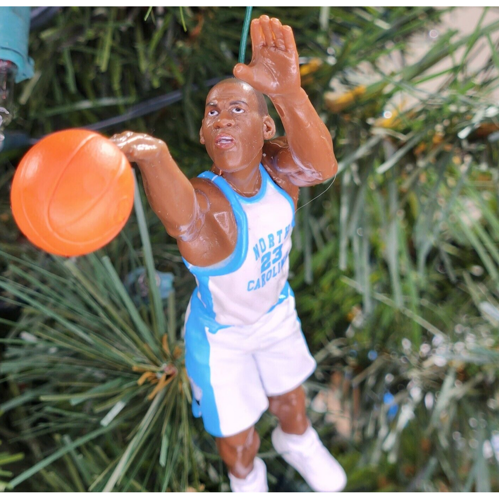 Michael Jordan North Carolina Tar Heels Basketball Xmas Tree Ornament jersey #23