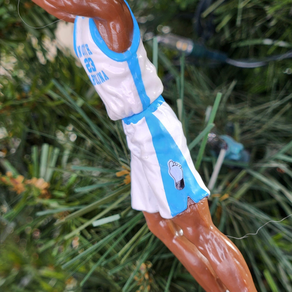 Michael Jordan North Carolina Tar Heels Basketball Xmas Tree Ornament jersey #23