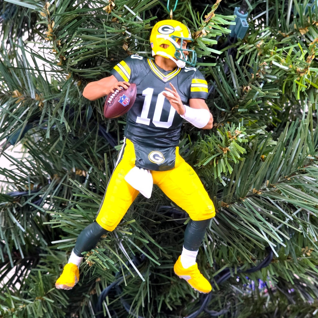 Jordan Love Green Bays Packers Football NFL Xmas Tree Ornament Holiday Jersey 10