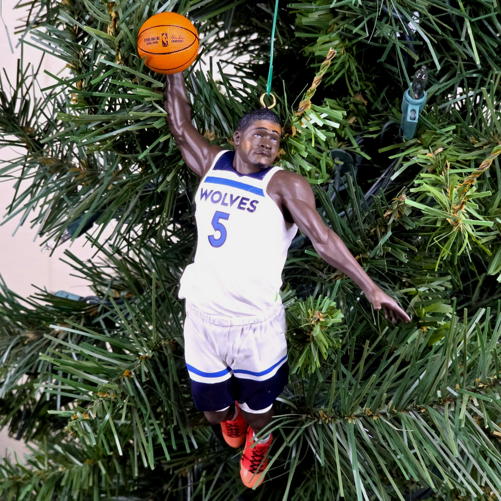 Anthony Edwards Minnesota Timberwolves NBA Basketball Xmas Ornament Jersey #5