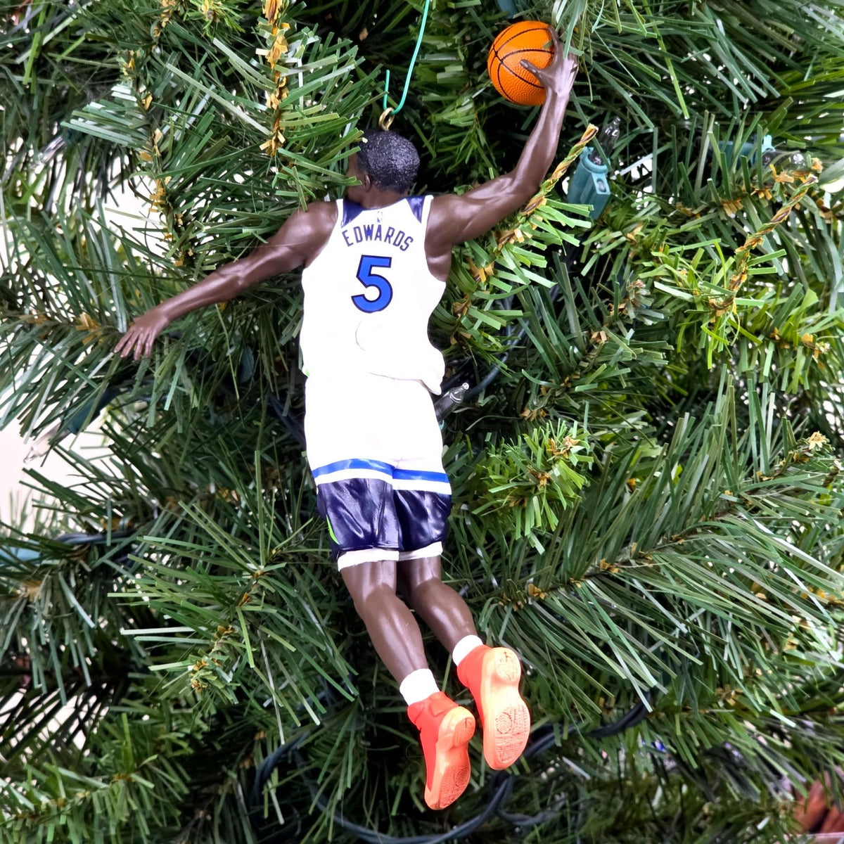 Anthony Edwards Minnesota Timberwolves NBA Basketball Xmas Ornament Jersey #5