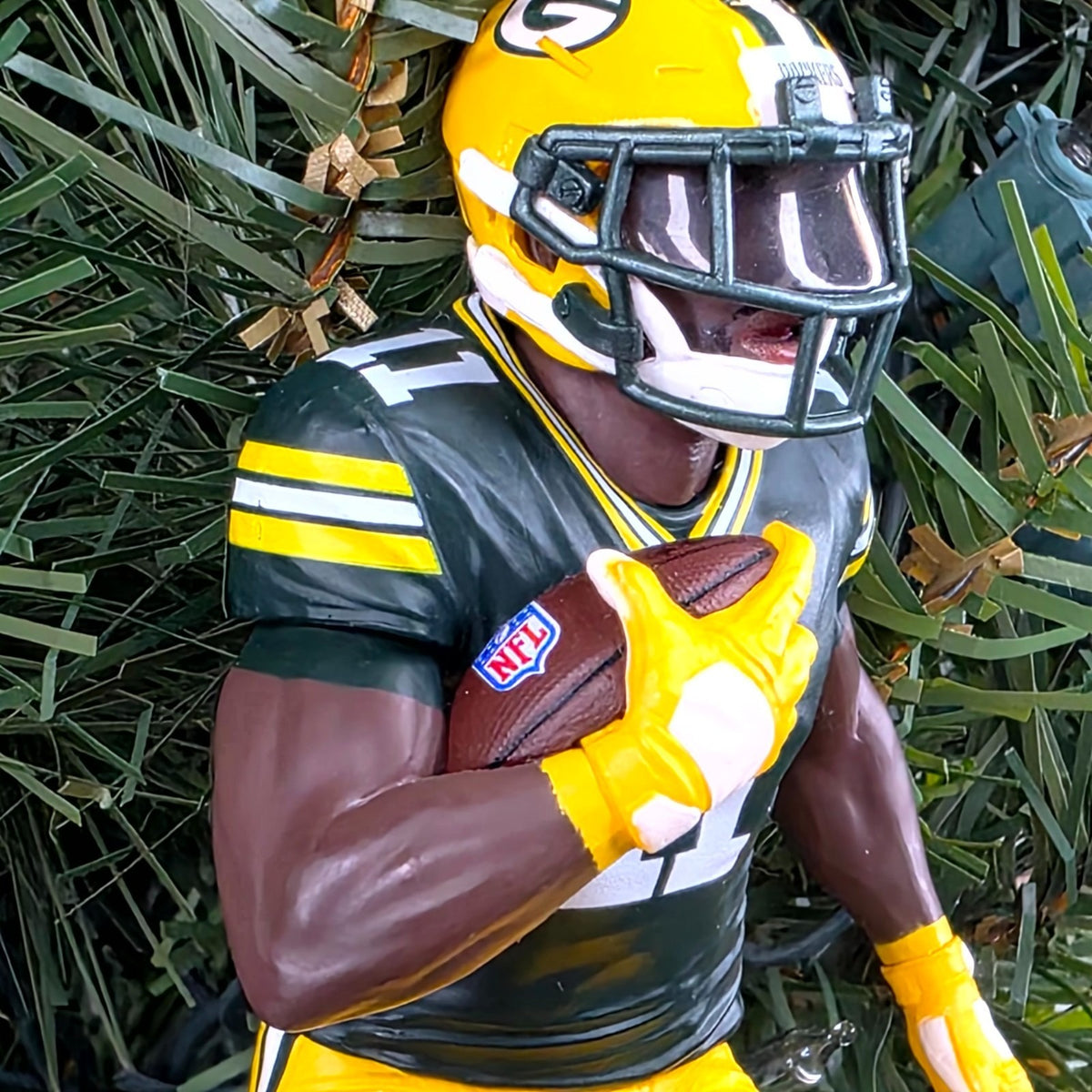 Jayden Reed Green Bays Packers Football NFL Xmas Tree Ornament Holiday Jersey 11