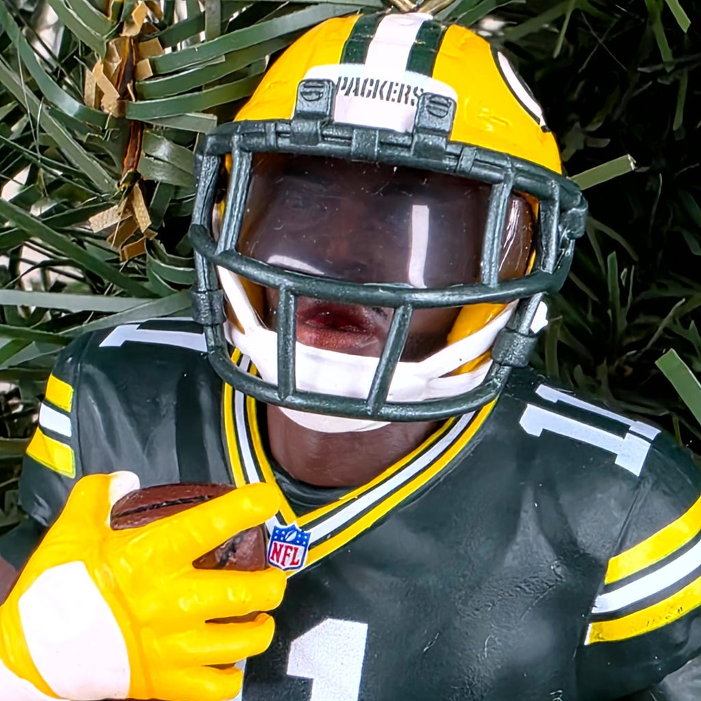 Jayden Reed Green Bays Packers Football NFL Xmas Tree Ornament Holiday Jersey 11