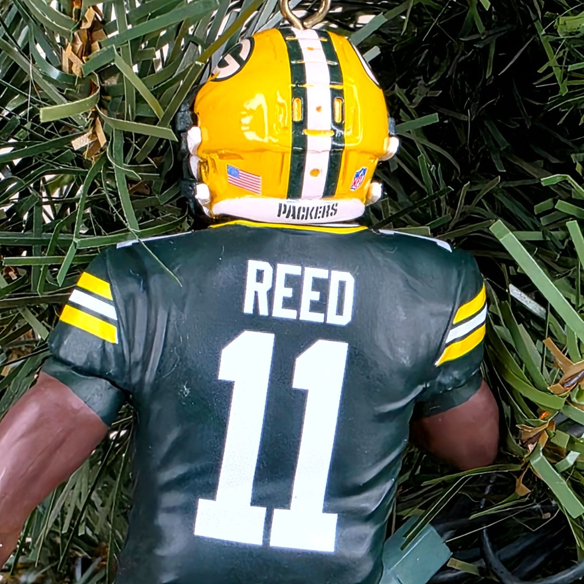 Jayden Reed Green Bays Packers Football NFL Xmas Tree Ornament Holiday Jersey 11