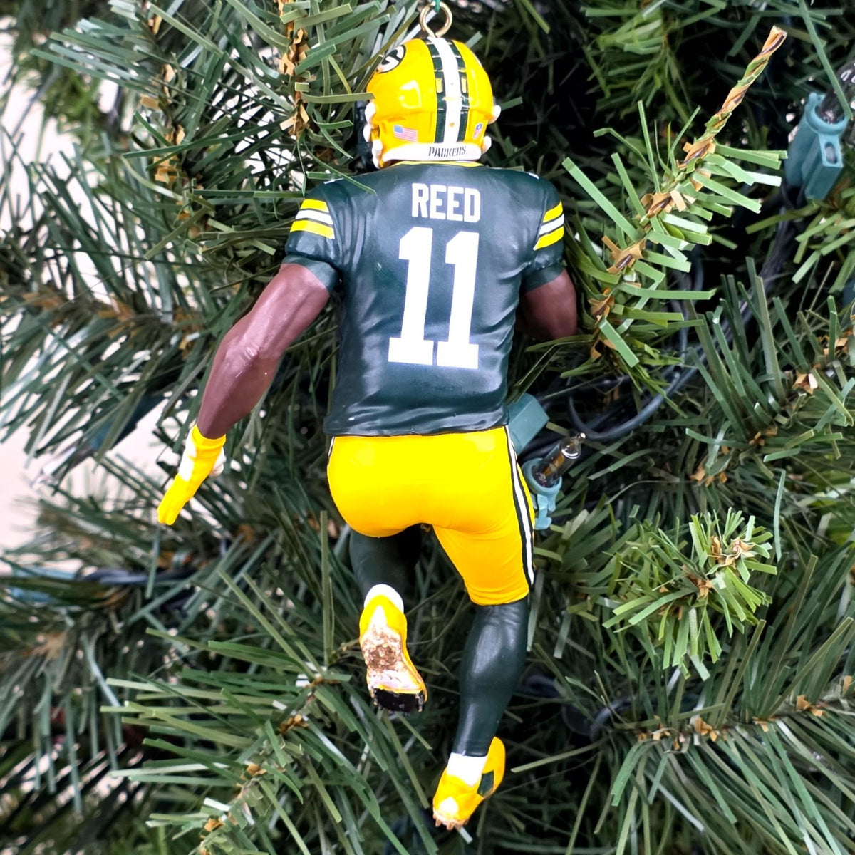 Jayden Reed Green Bays Packers Football NFL Xmas Tree Ornament Holiday Jersey 11