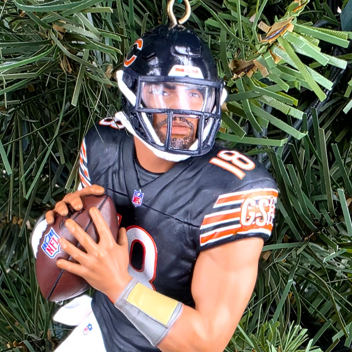 Caleb Williams Chicago Bears Football NFL Xmas Tree Ornament Holiday Jersey #18