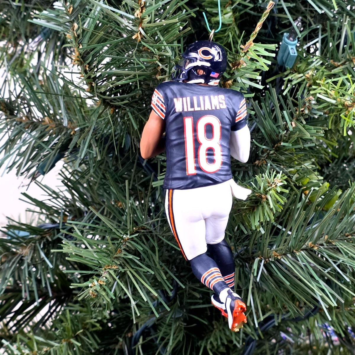 Caleb Williams Chicago Bears Football NFL Xmas Tree Ornament Holiday Jersey #18