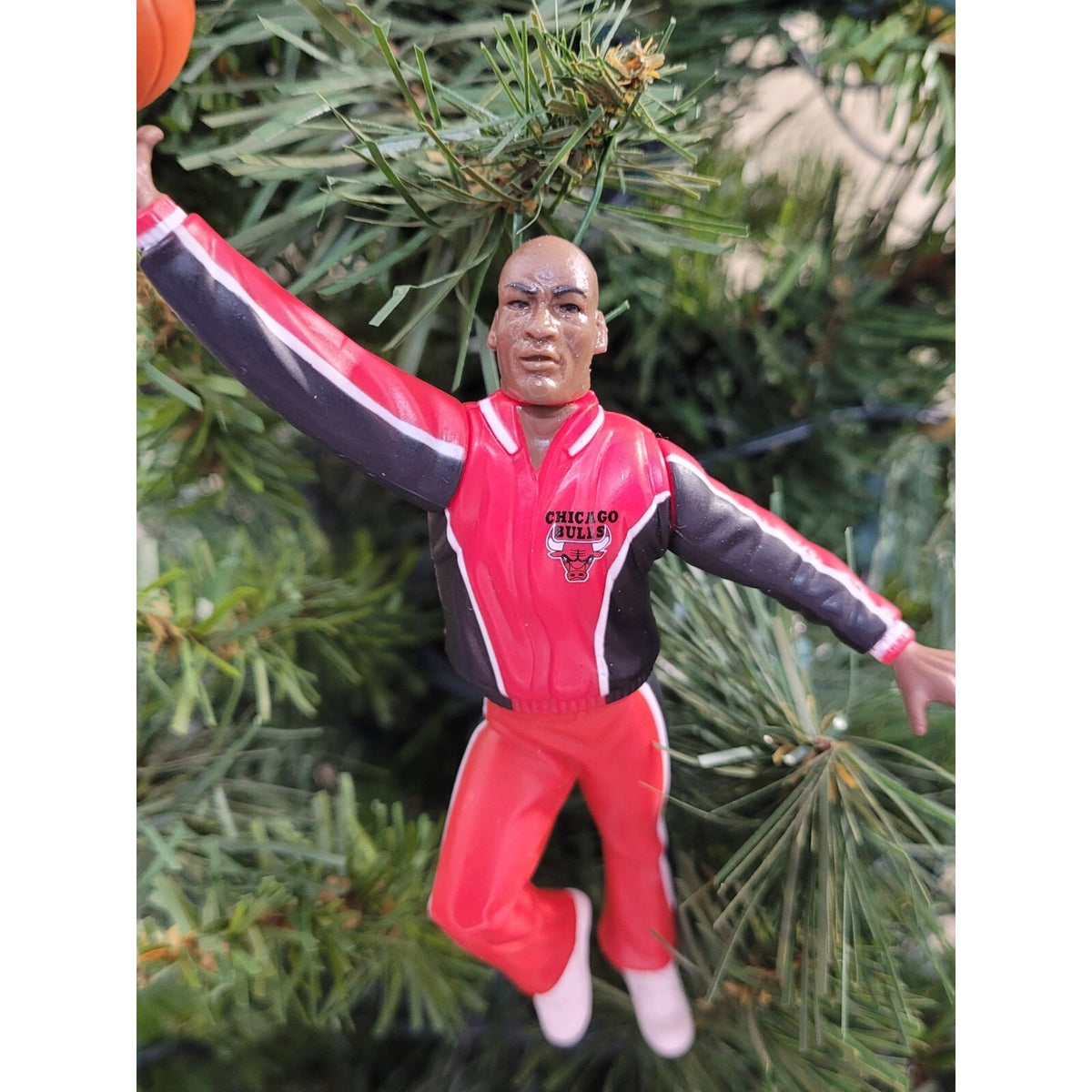 Michael Jordan Chicago Bulls NBA Basketball Xmas Ornament Holiday Warm Up Jersey