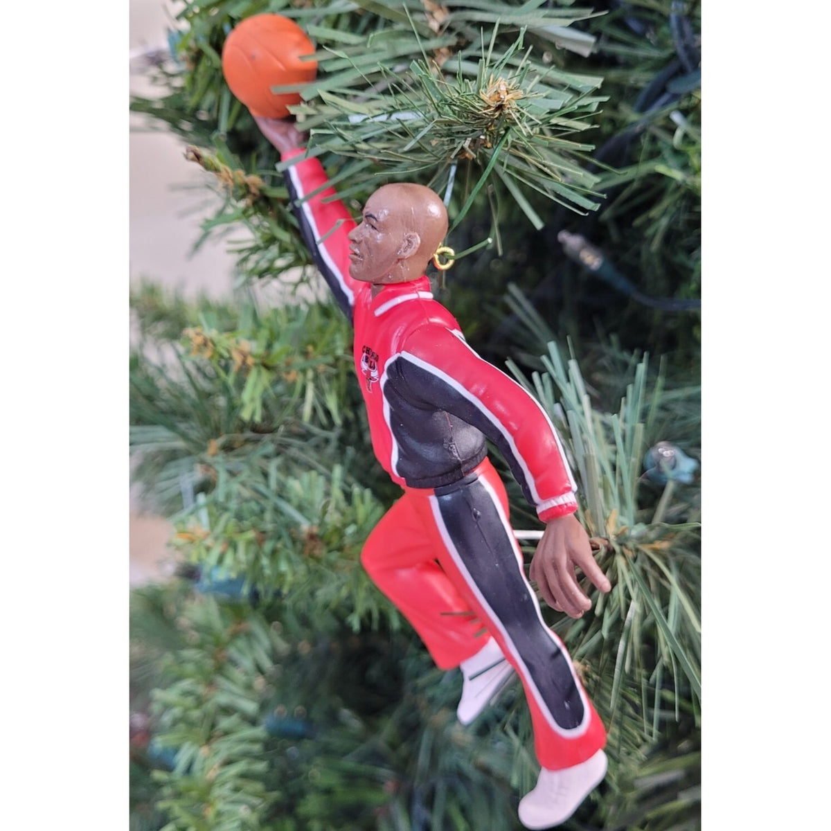 Michael Jordan Chicago Bulls NBA Basketball Xmas Ornament Holiday Warm Up Jersey