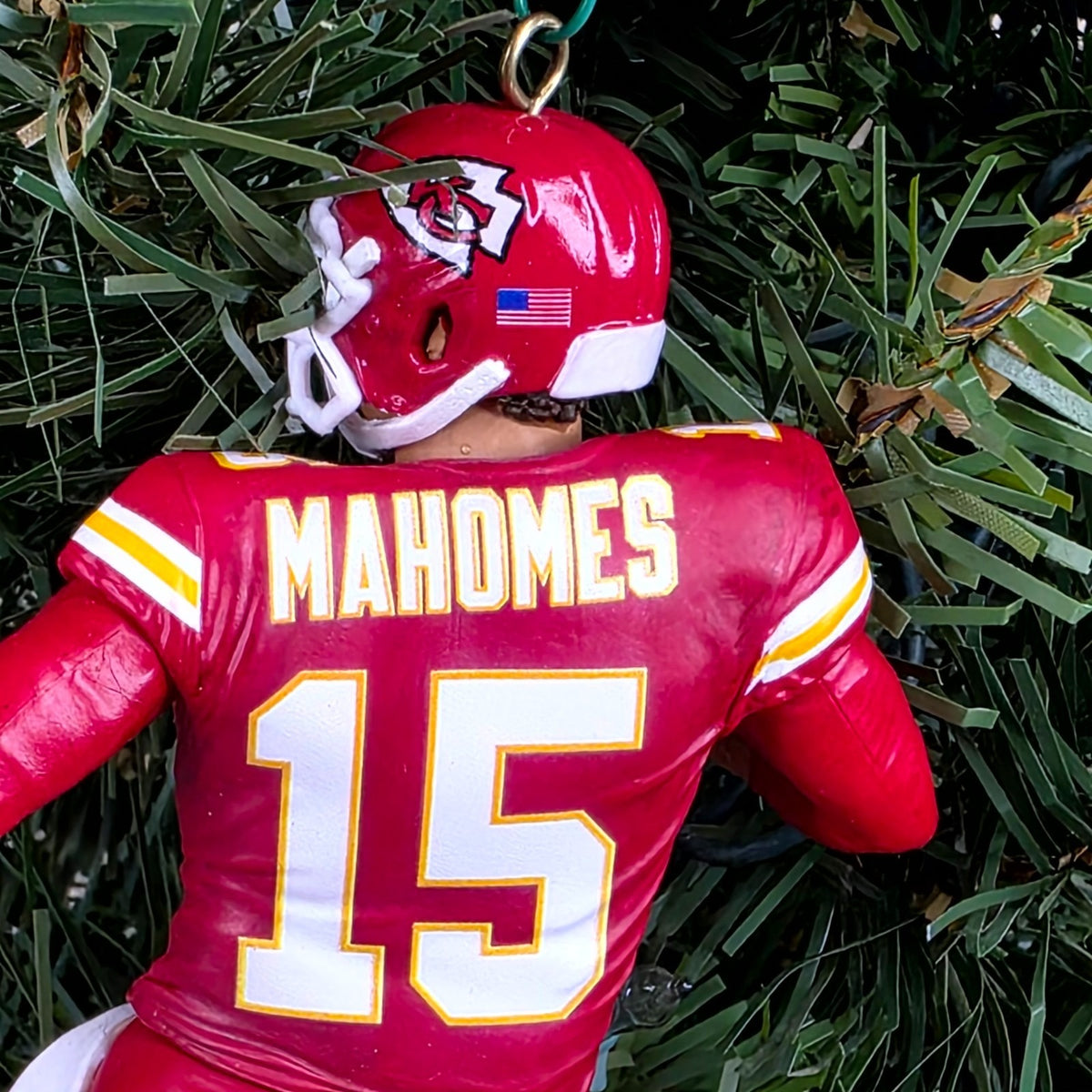 Patrick Mahomes Kansas City Chiefs Football NFL Xmas Tree Ornament Jersey #15