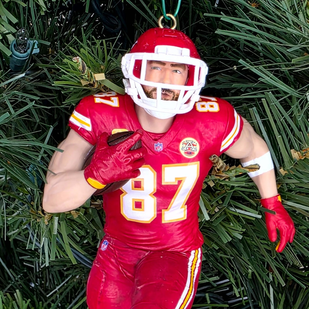 Travis Kelce Kansas City Chiefs Football NFL Xmas Tree Ornament Jersey #87 Swift