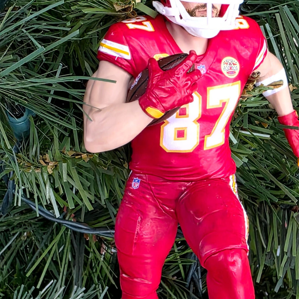 Travis Kelce Kansas City Chiefs Football NFL Xmas Tree Ornament Jersey #87 Swift