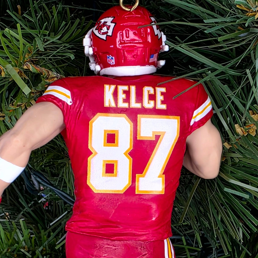 Travis Kelce Kansas City Chiefs Football NFL Xmas Tree Ornament Jersey #87 Swift