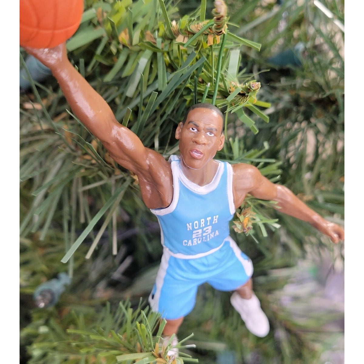 Michael Jordan North Carolina Tar Heels Basketball Xmas Tree Ornament jersey #23