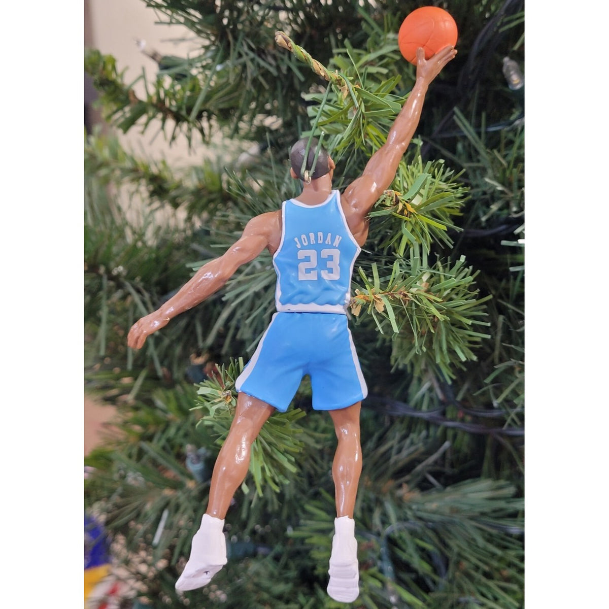 Michael Jordan North Carolina Tar Heels Basketball Xmas Tree Ornament jersey #23