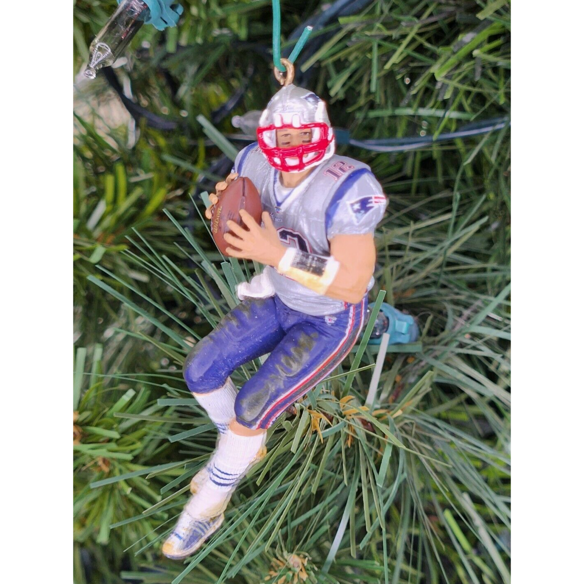 Tom Brady New England Patriots Football Xmas NFL Ornament Holiday Jersey vtg #12