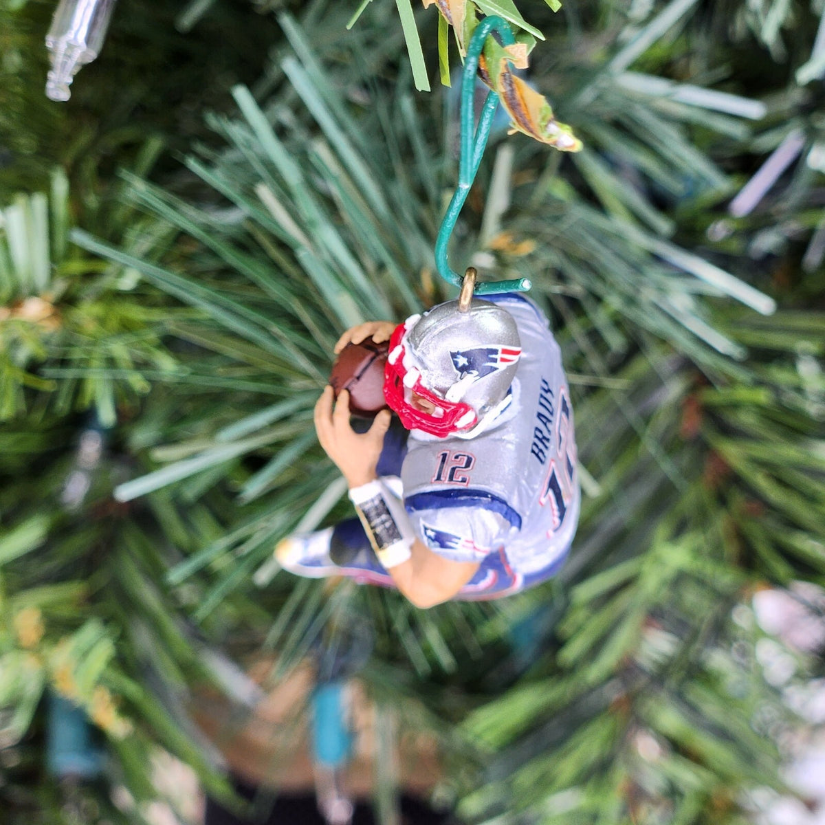 Tom Brady New England Patriots Football Xmas NFL Ornament Holiday Jersey vtg #12