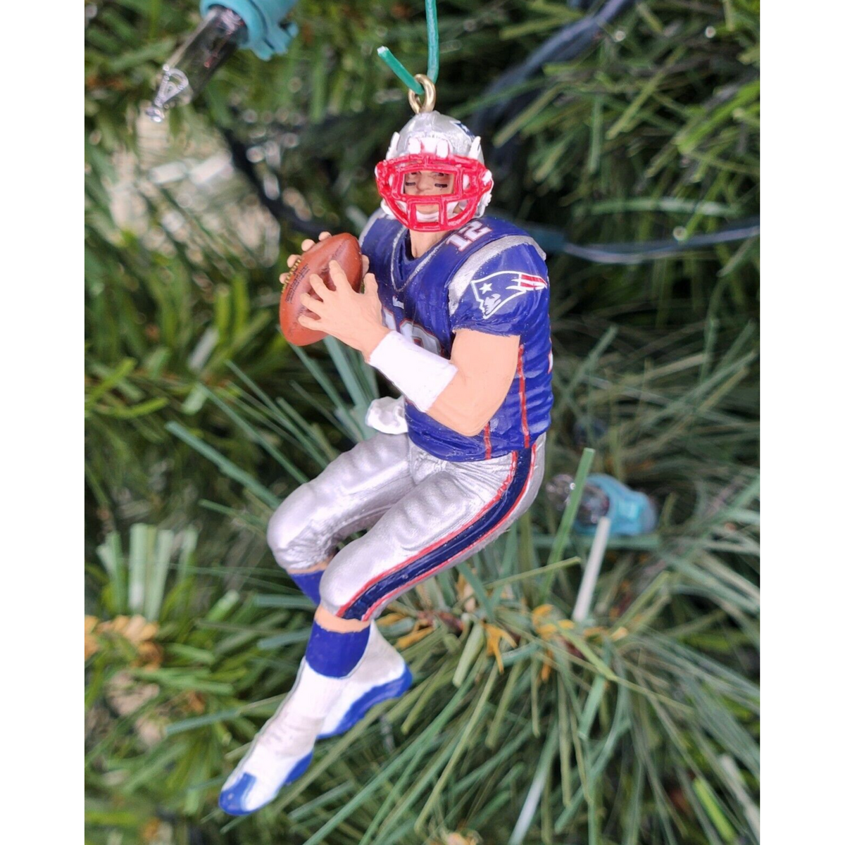 Tom Brady New England Patriots Football Xmas NFL Ornament Holiday Jersey vtg #12