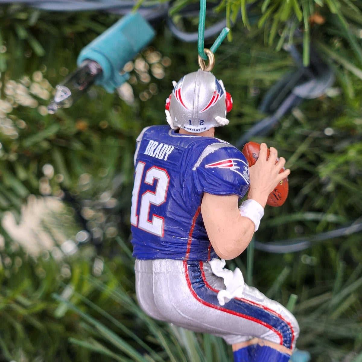 Tom Brady New England Patriots Football Xmas NFL Ornament Holiday Jersey vtg #12