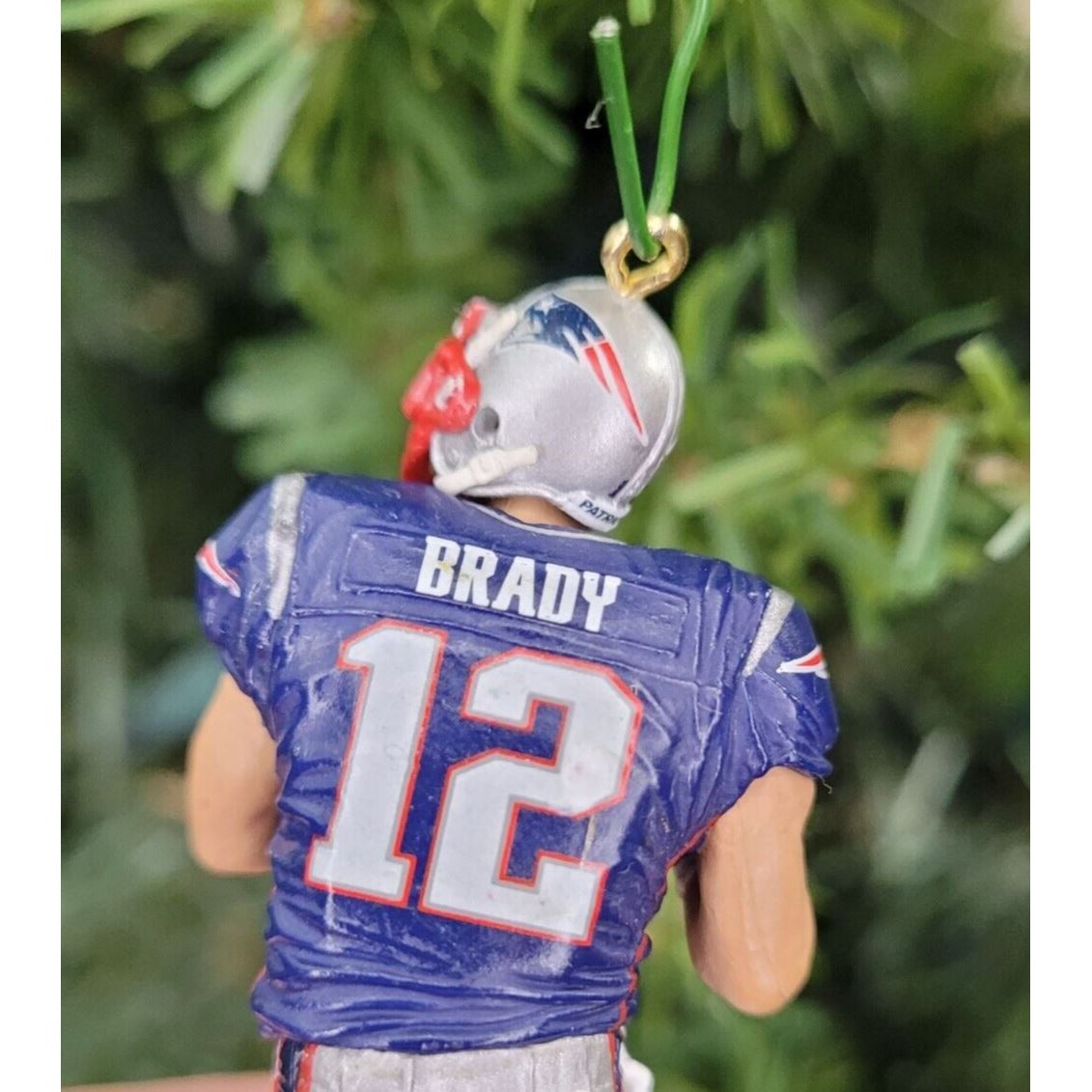 Tom Brady New England Patriots Football Xmas NFL Ornament Holiday Jersey vtg #12