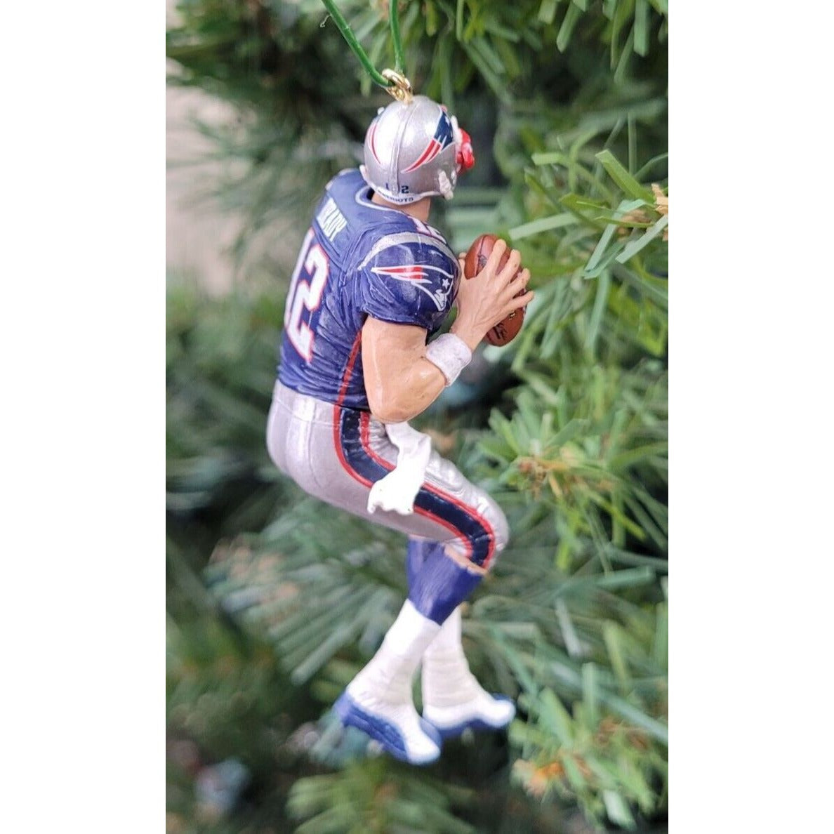 Tom Brady New England Patriots Football Xmas NFL Ornament Holiday Jersey vtg #12