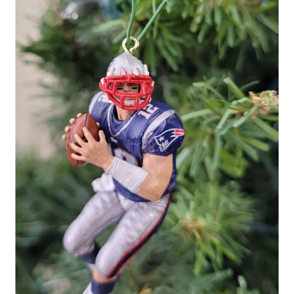 Tom Brady New England Patriots Football Xmas NFL Ornament Holiday Jersey vtg #12