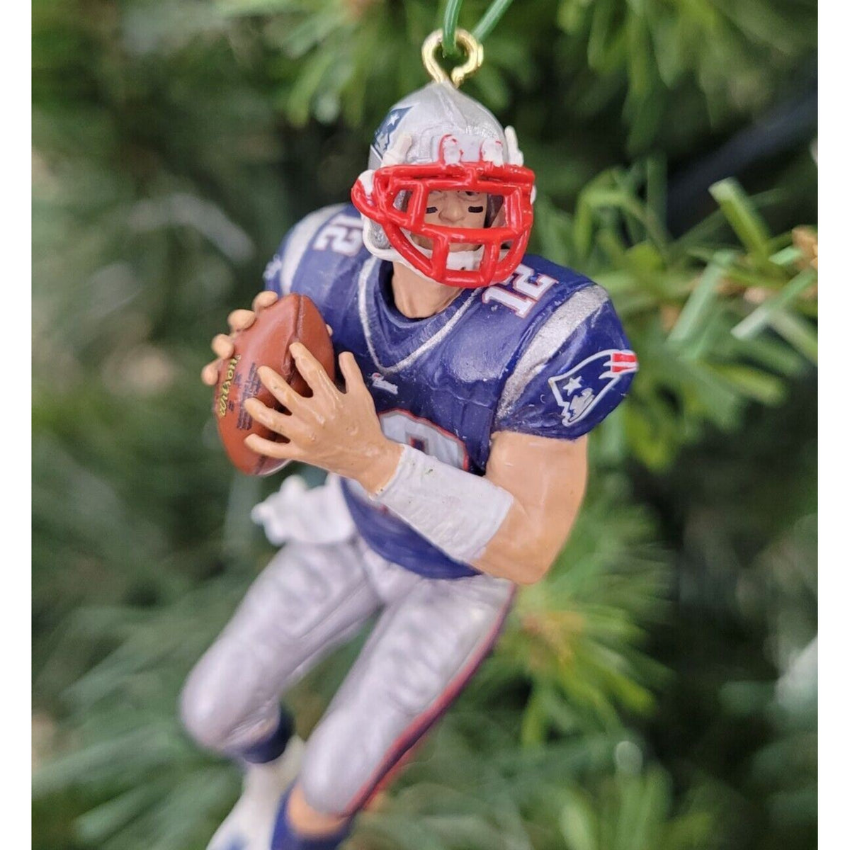 Tom Brady New England Patriots Football Xmas NFL Ornament Holiday Jersey vtg #12