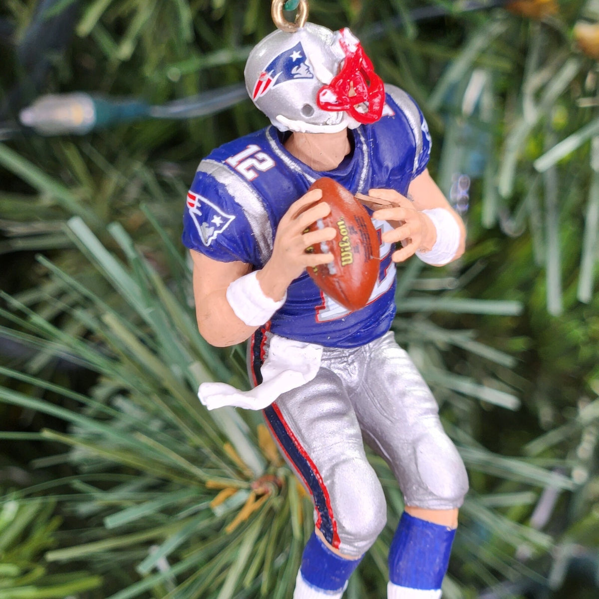 Tom Brady New England Patriots Football Xmas NFL Ornament Holiday Jersey vtg #12