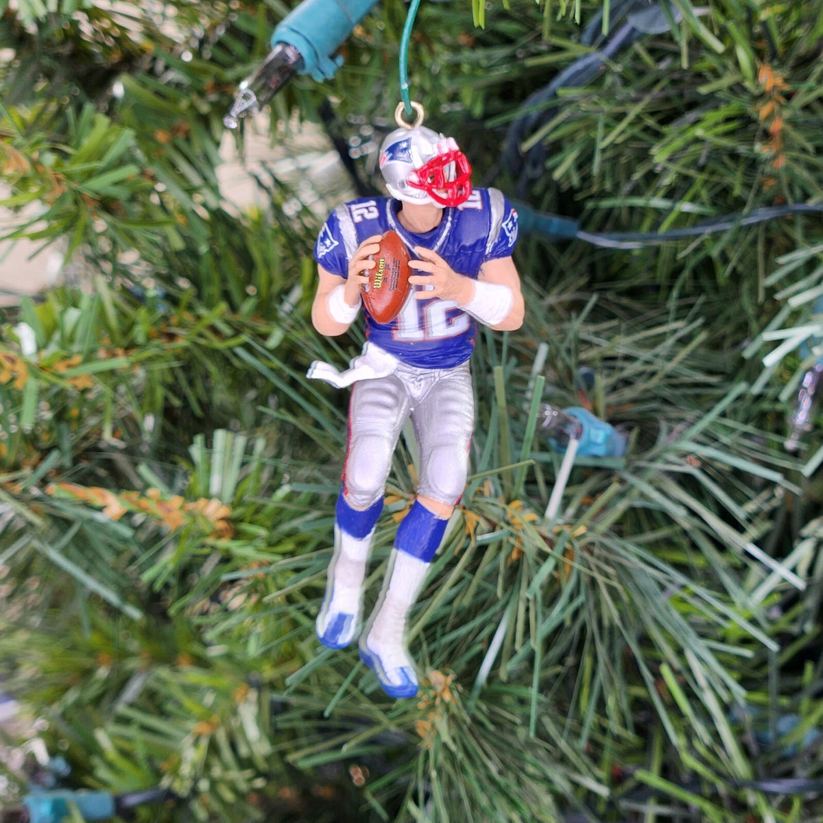 Tom Brady New England Patriots Football Xmas NFL Ornament Holiday Jersey vtg #12