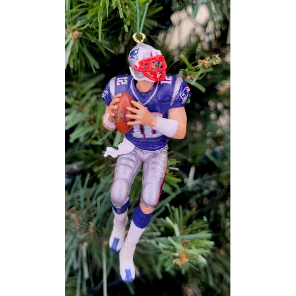 Tom Brady New England Patriots Football Xmas NFL Ornament Holiday Jersey vtg #12