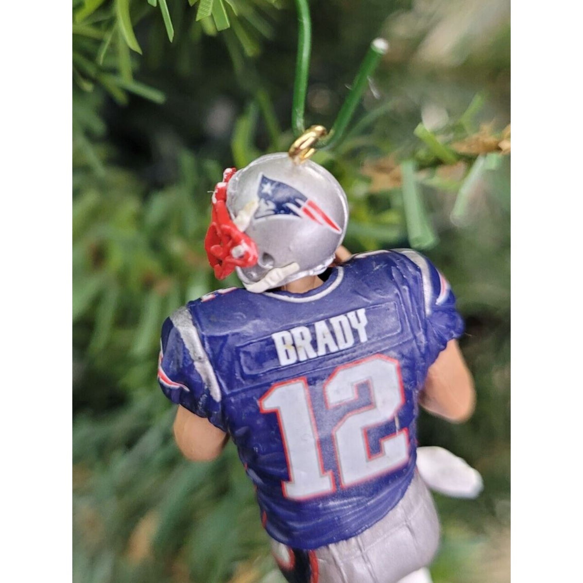 Tom Brady New England Patriots Football Xmas NFL Ornament Holiday Jersey vtg #12