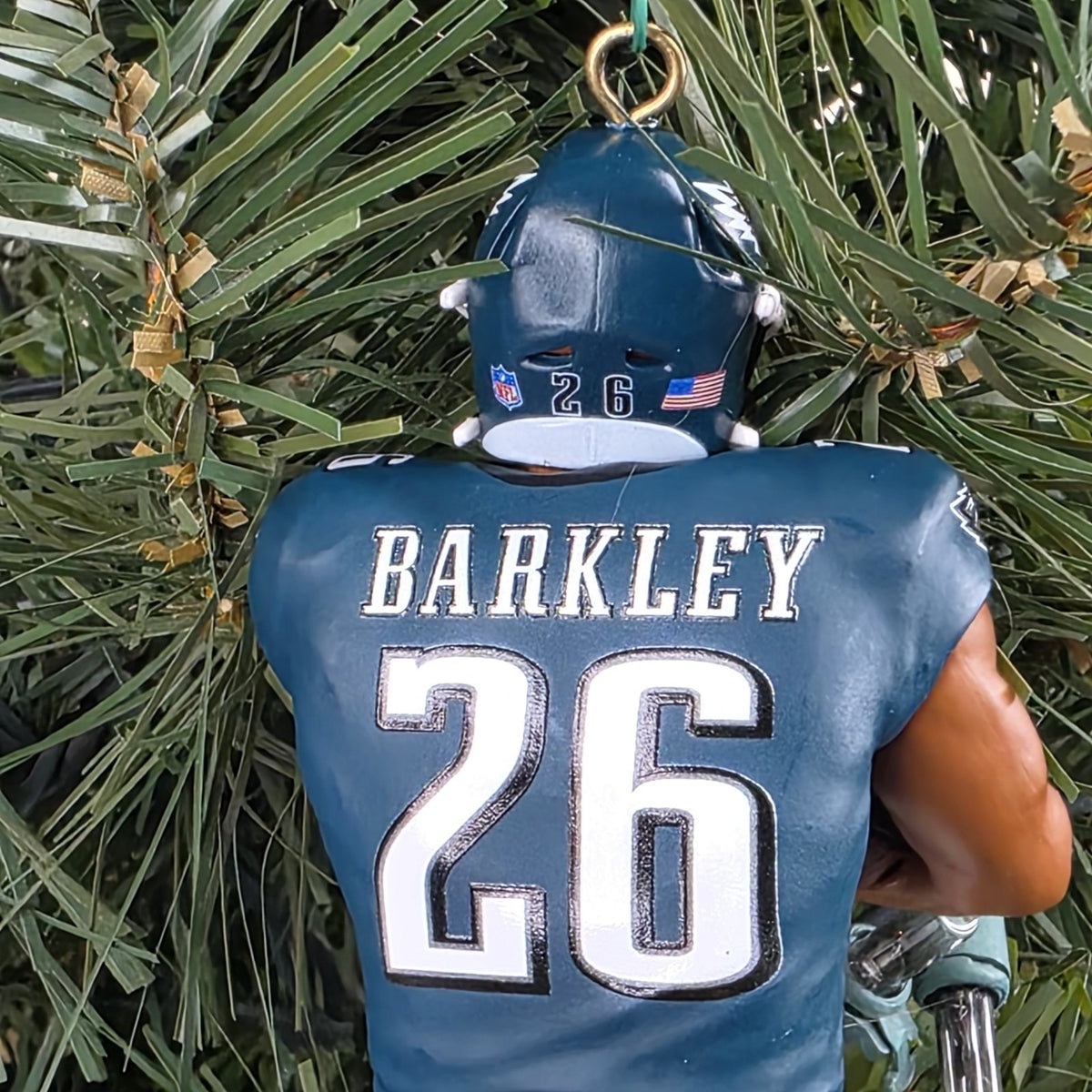 Saquon Barkley Philadelphia Eagles Football NFL Xmas Ornament Holiday Jersey #26